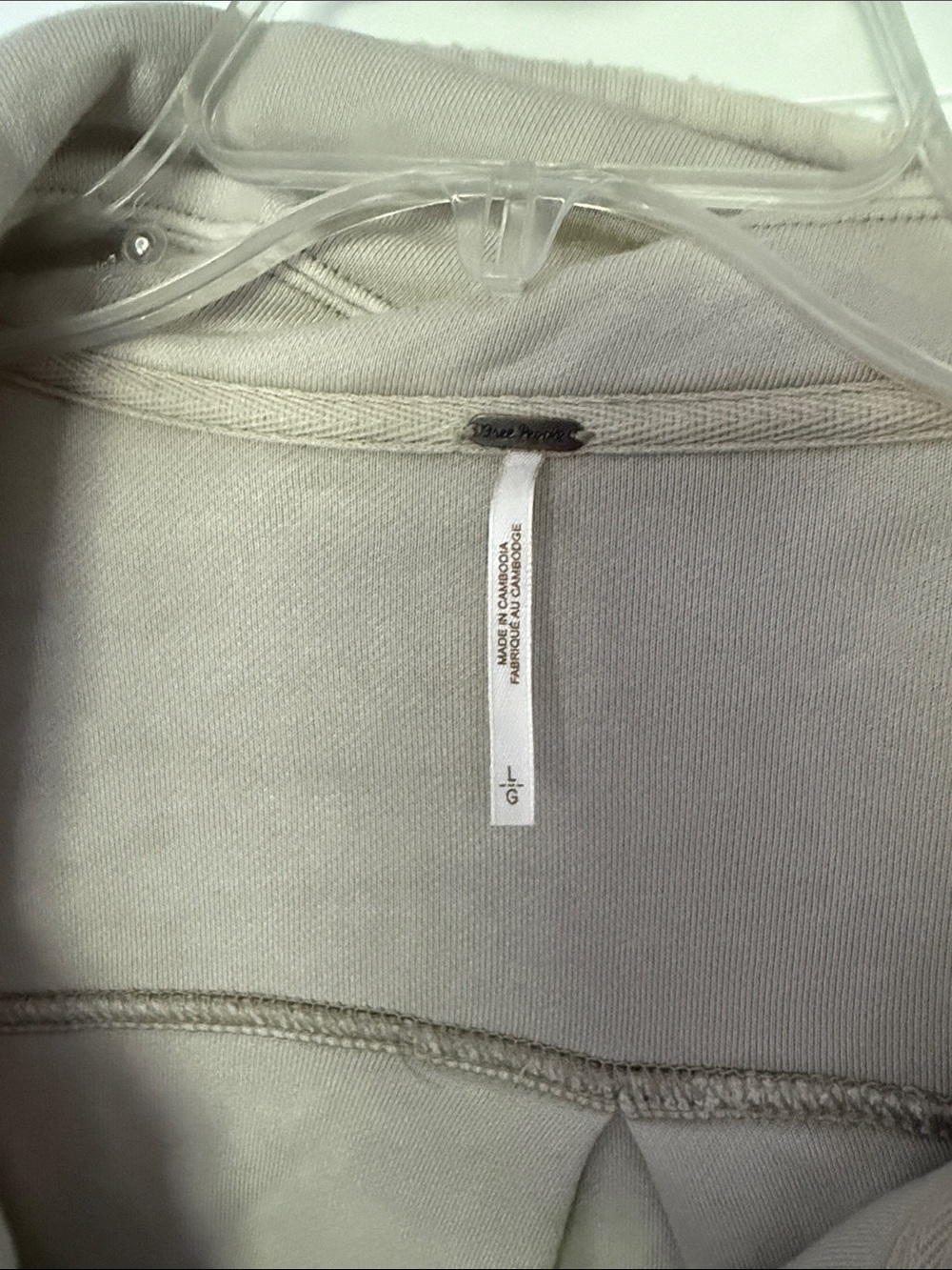 Free People Taupe Teddy Fleece Jacket - Picture 2 of 3